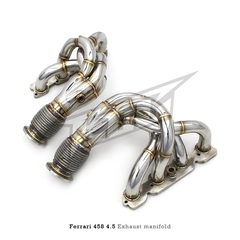 The first section of plantain Exhaust manifold ForFerrari 458 4.5 2013-2016 Stainless Steel Exhaust Pipe Exhaust System