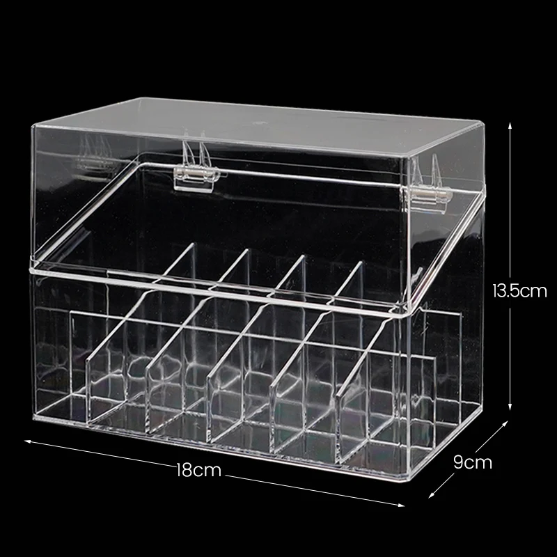 18 Holes Dental Ligature Tie Box Arcylic Orthodontic Ligature Ties Organizer Transparent Place Storage Box Dentistry Supplies