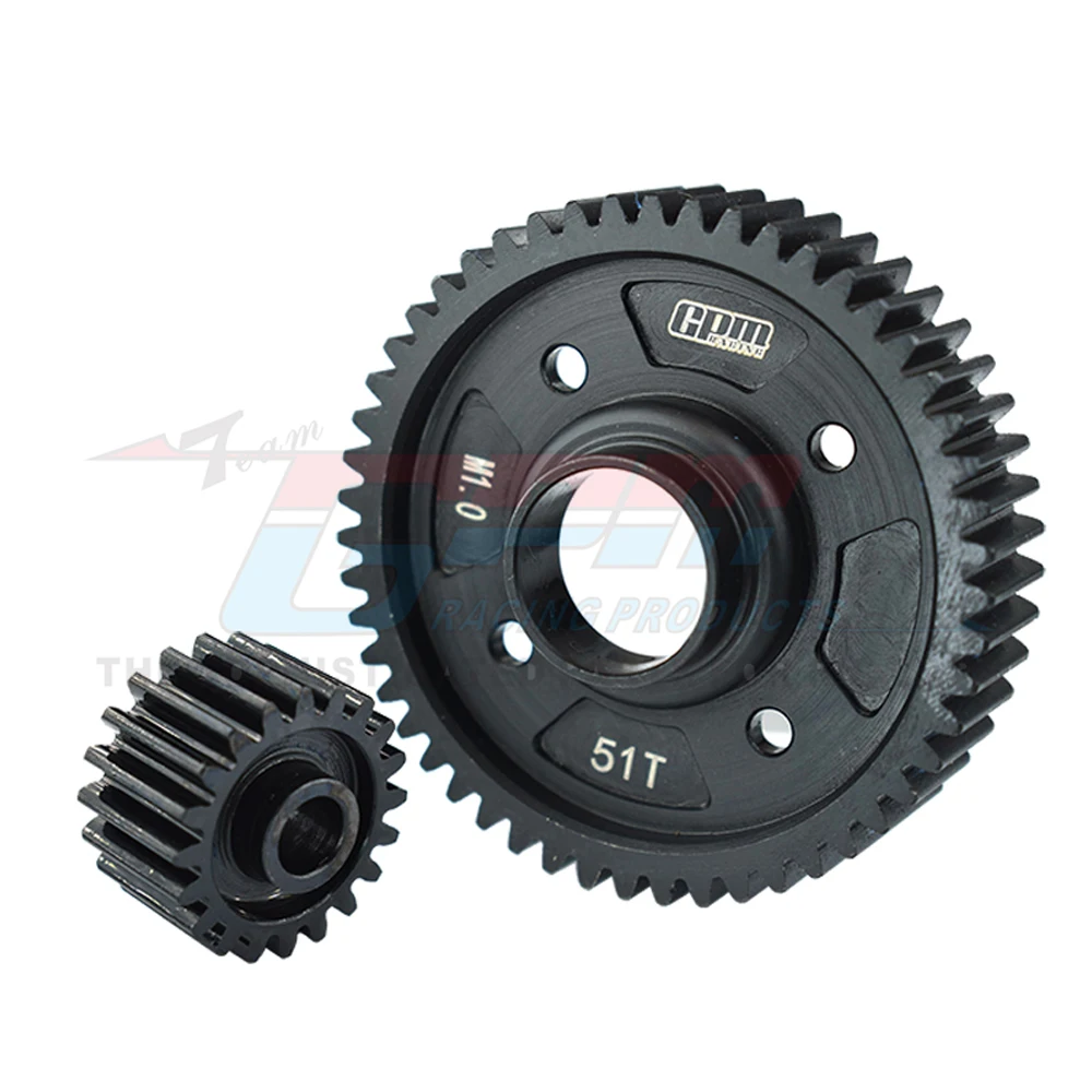 GPM Metal Steel Centre Differential 51T Output Gear+ 20T Input Gear 7784X+7785X for Traxxas 1/6 XRT 1/5 X-MAXX 8S Monster Truck
