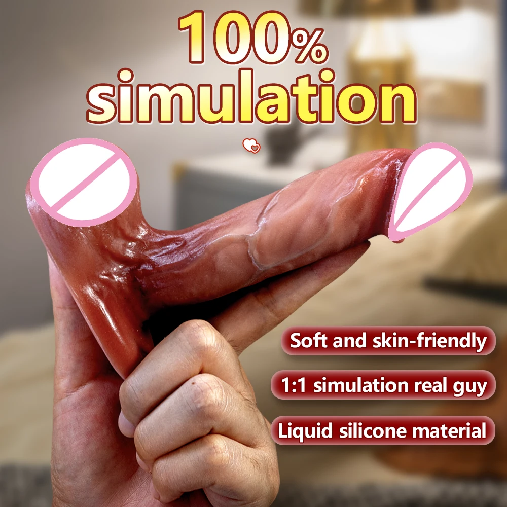 New Soft Dildo Penis Silicone Strong Suction Cup Sex Woman Men Vagina Small Anal Female Masturbator Sex Toy for Women Adults 18