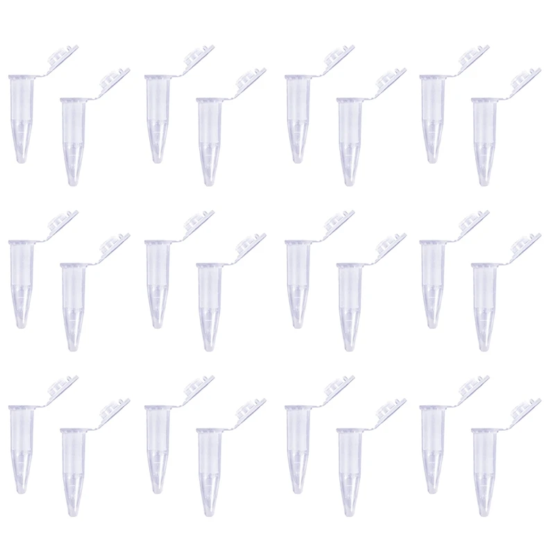 500 Pcr Buis Met Platte Dop 1.5Ml Microcentrifuge Buis School Experiment Transparant