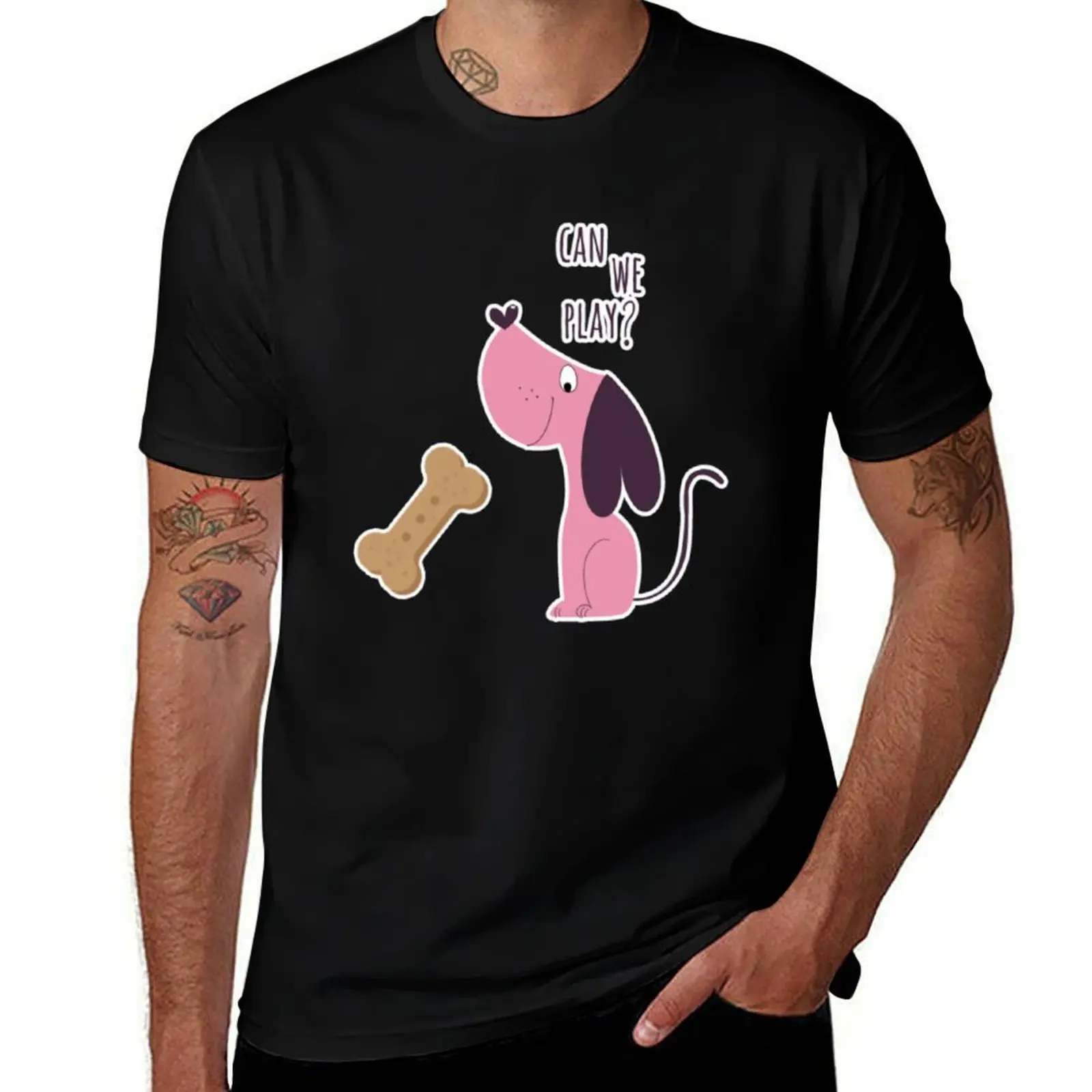 

Dog valentine T-Shirt t shirt man casual man t shirts graphic t shirt for man 100 percent cotton T-Shirt