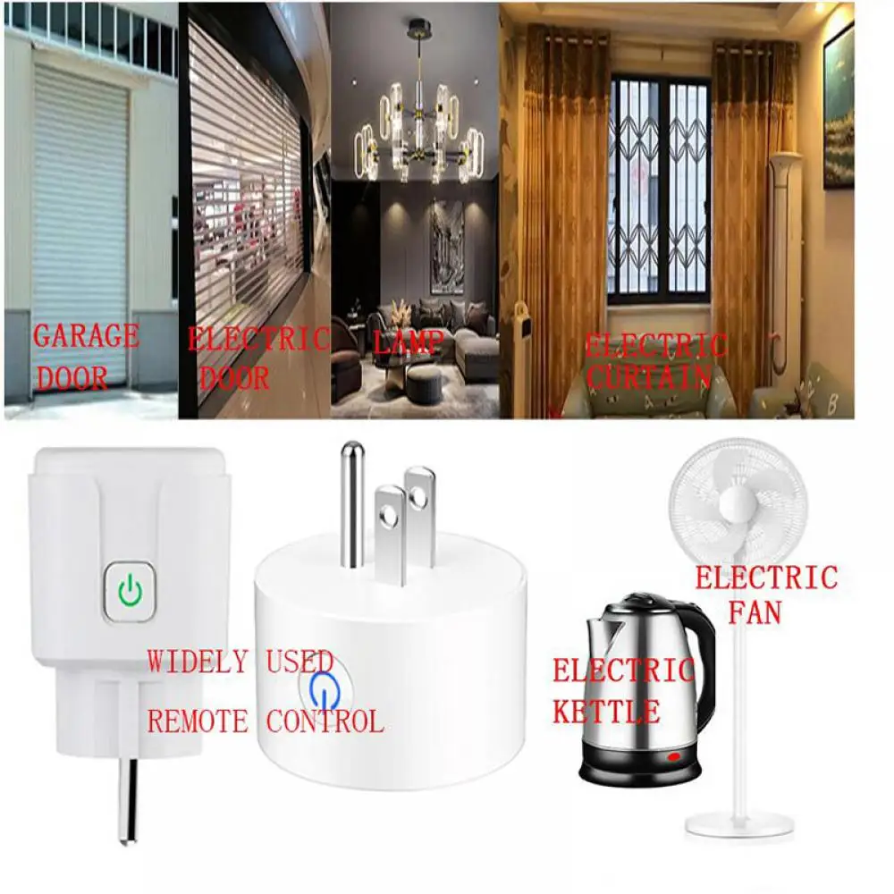 AC110V 220V EU Power Socket Outlet  Universal 433MHz Wireless RF Remote Control Long Distance Switch for Electrical Smart Home