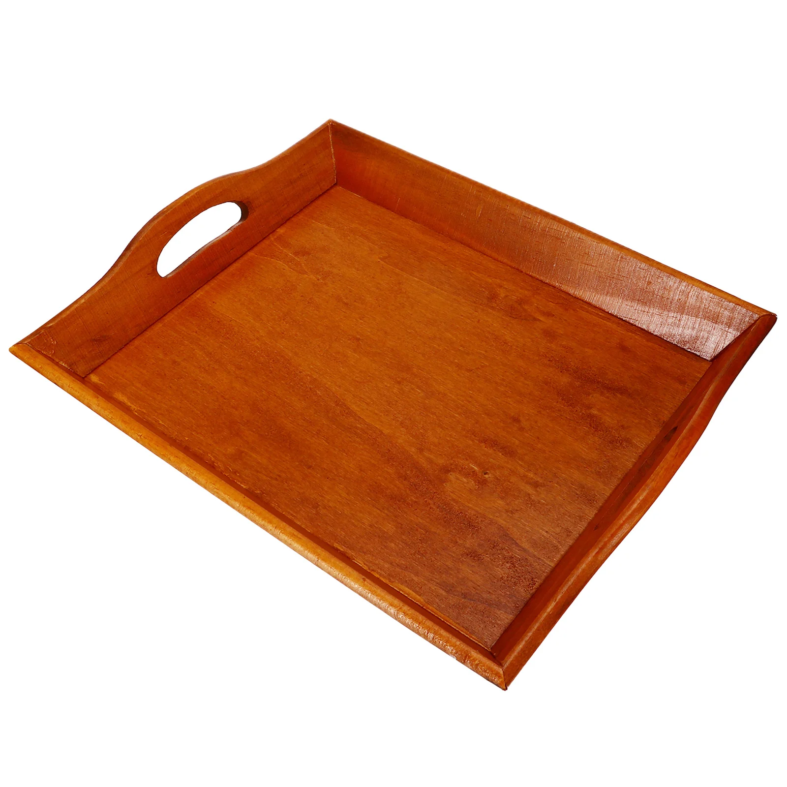

1pc Wooden Tray Solid Wood Material Thick For Home Storage Tea Serving Dry Goods Display Fruit Snack Dessert Plates