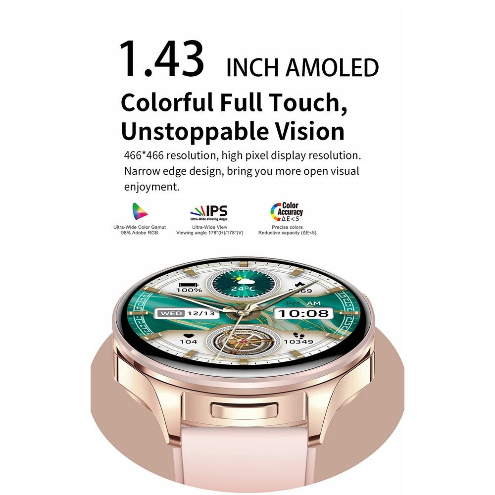 لهواوي 2 في 1 سماعات ساعة ذكية شاشة AMOLED BT دعوة معدل ضربات القلب الأكسجين في الدم لتحديد المواقع تتبع IP67 مقاوم للماء Smartwatch