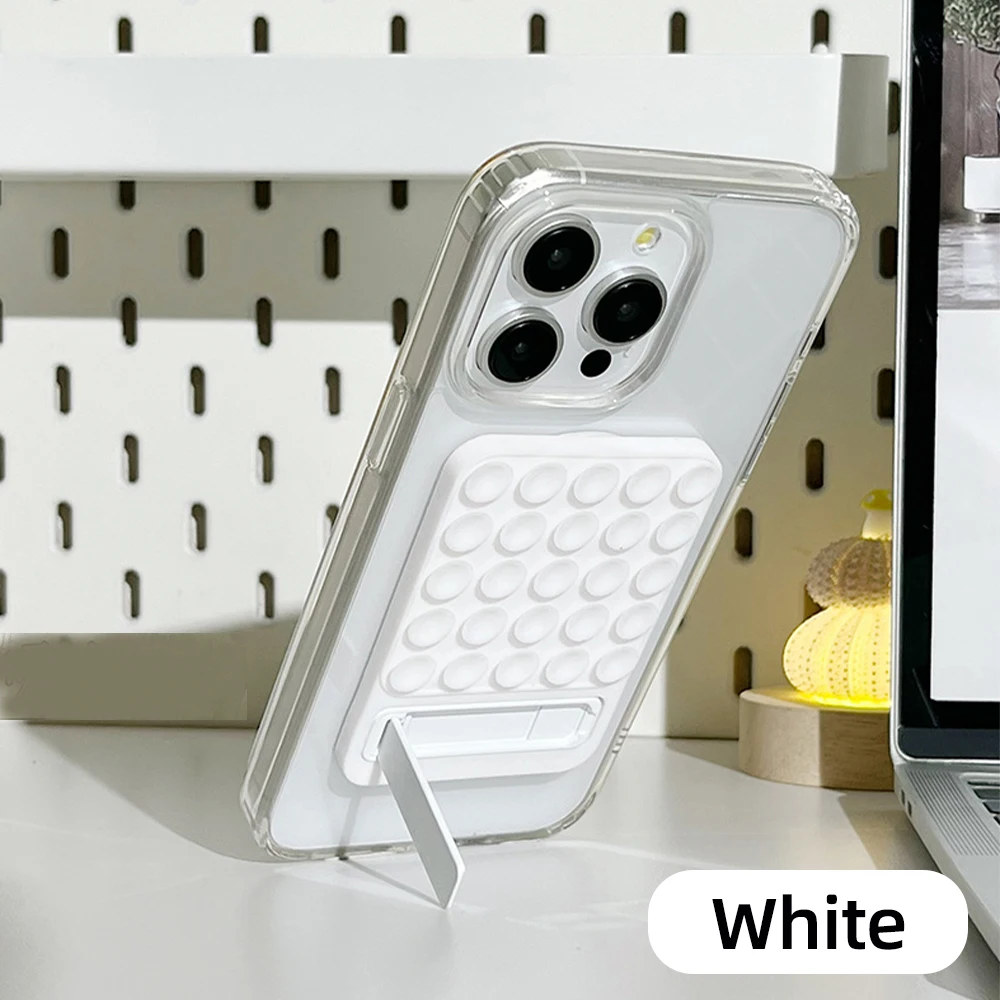 

ANKNDO силиконовый чехол для телефона на присоске, противоскользящий липкий чехол для мобильного телефона без помощи рук, подставка для селфи и видео, держатель для телефона