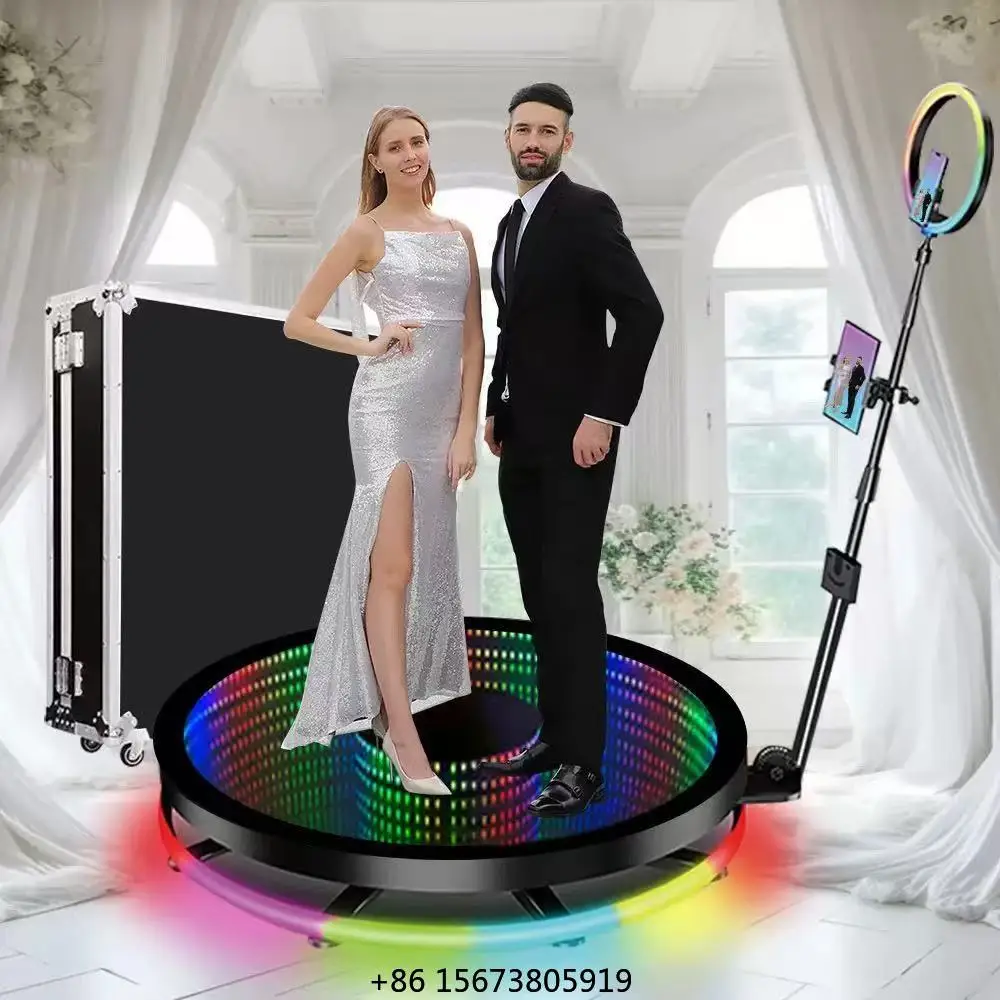 360 Photo Booth Portable Photo Booth Automatic 360 Video Booth for Wedding and Events Decoration