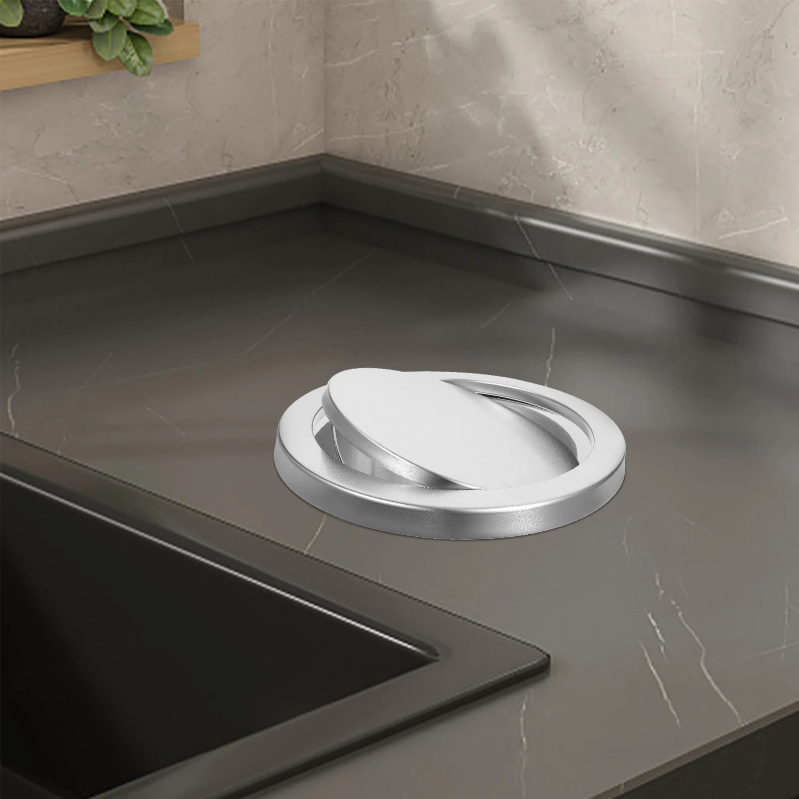 Tapa de cubo de basura de acero inoxidable, cubierta de cubo de basura estilo oscilante para lugares públicos, accesorios de residuos, pieza de repuesto