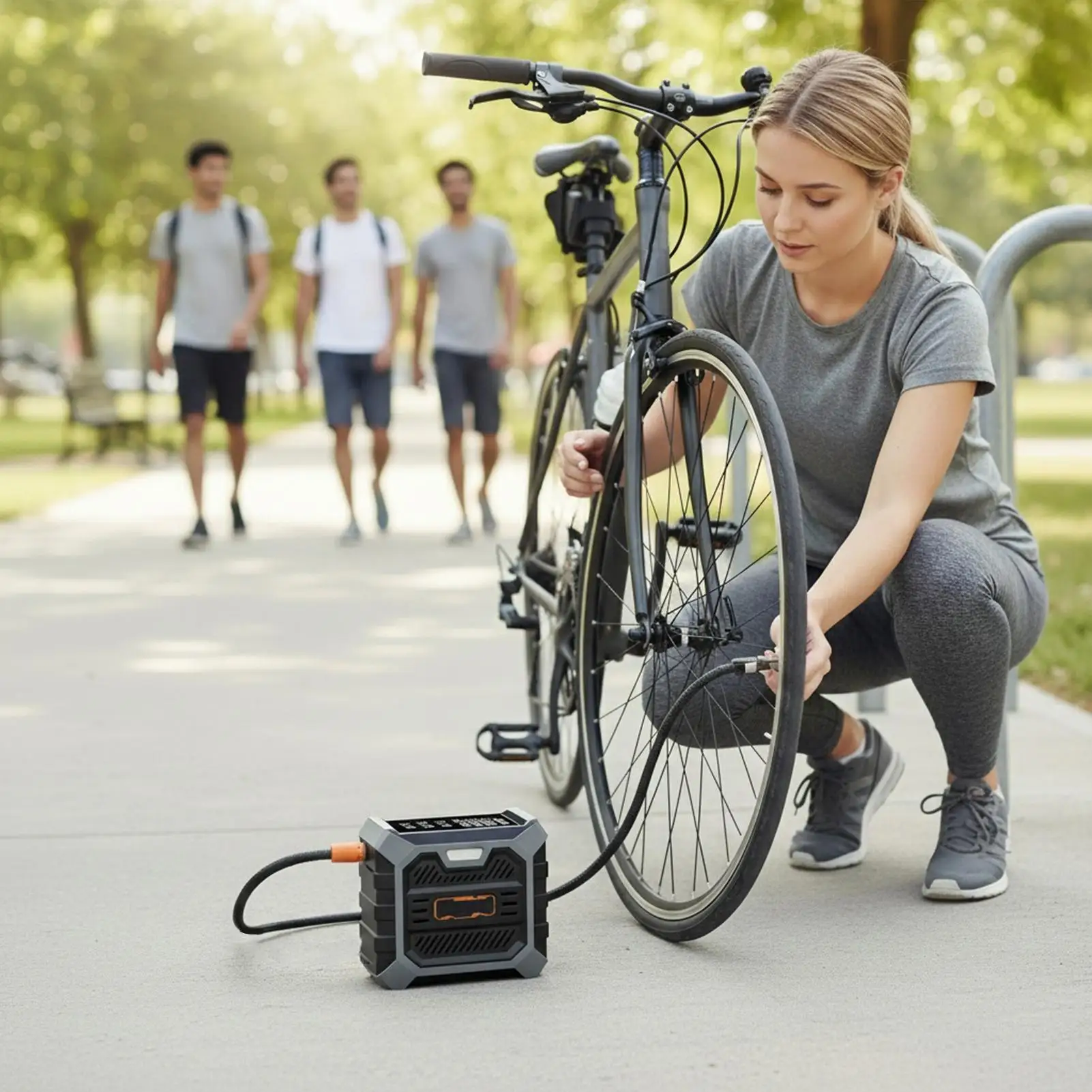 

Portable Air Compressor for Car Tires Fast Air Pump Tire Inflator Accurate Pressure Air Pump for Motorcycle Bicycle Ball