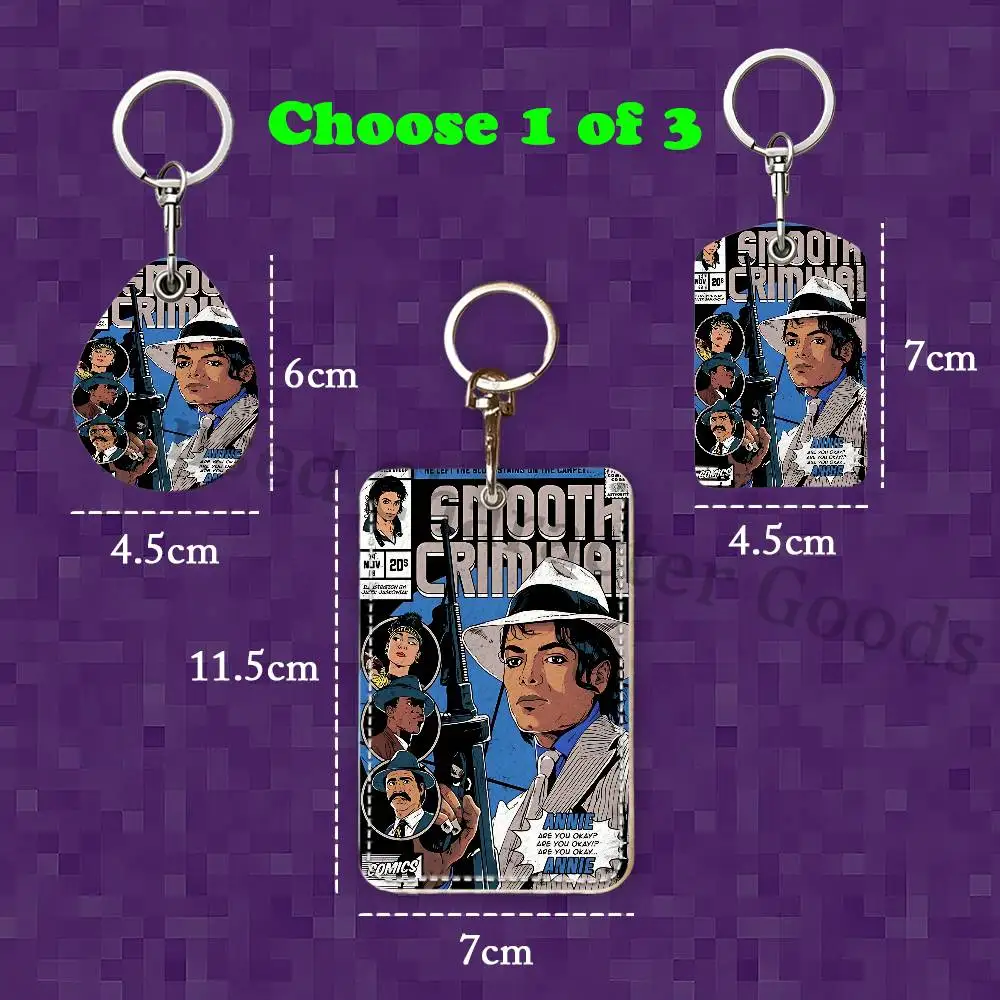 Leather Keychain Badge Holder with Lanyard - ID/Access Card Holder, Key Ring Accessory For Credit M-MichaelES Comics J-JacksonES