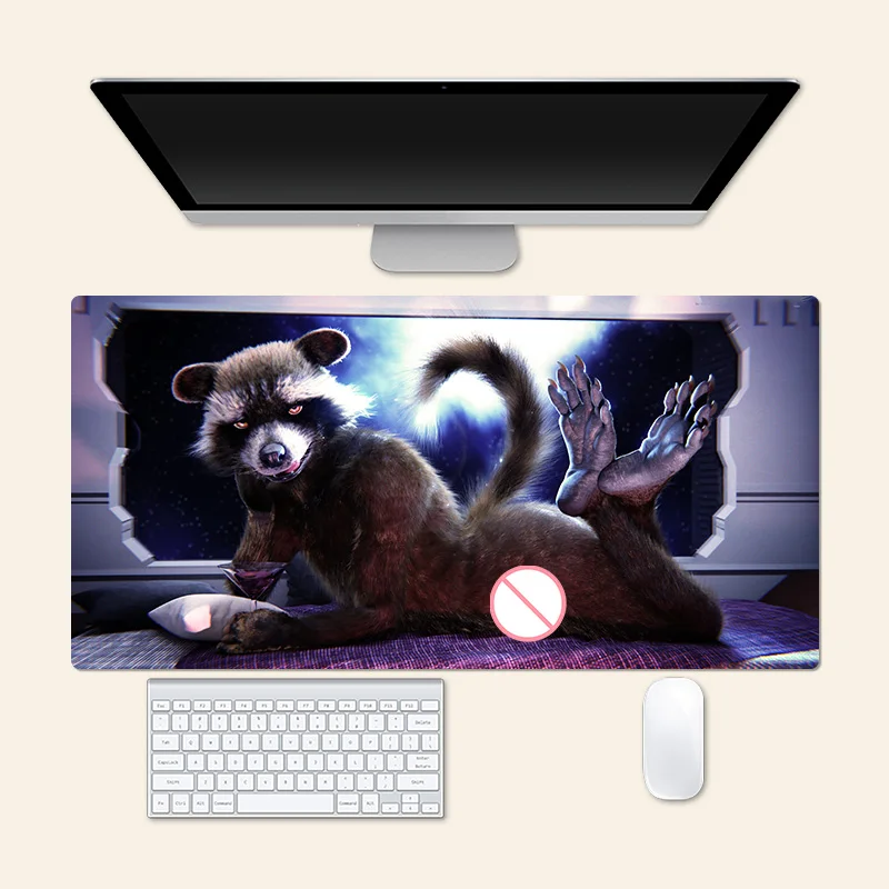 grande foguete peludo anime mouse pad game playmat tapete de mesa criativa office mousepad 01