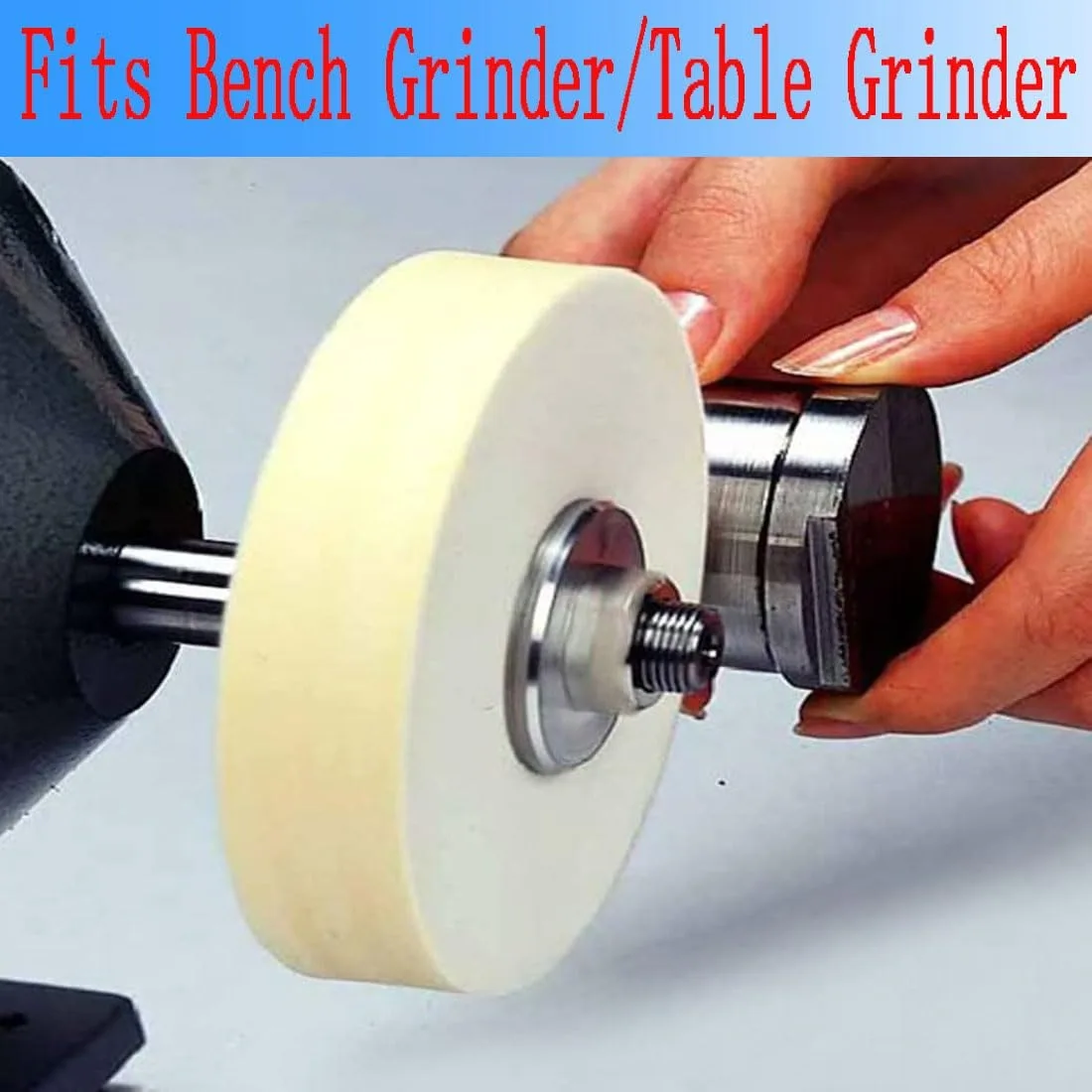 5 peças roda de polimento de lã comprimida de 3 polegadas (aproximadamente 7,6 cm), 3/8 polegadas (aproximadamente 1,9 cm) furo de ramo feltro de ovelha poli