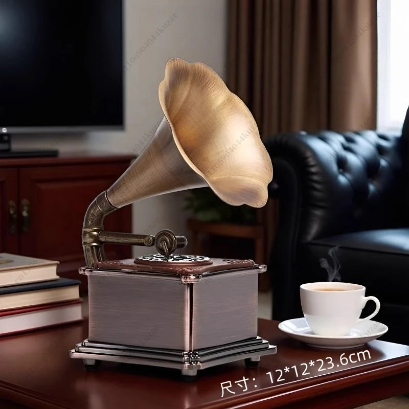 High Quality Desktop Subwoofer Retro Bluetooth Speaker Phonograph Record Player Vinyl Record Player, All-in-one Stereo