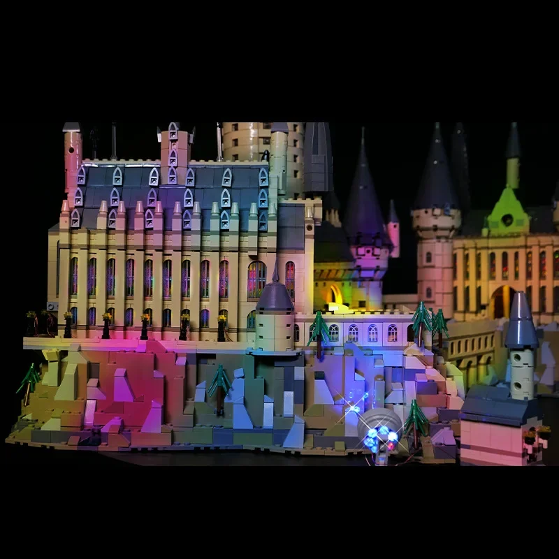 Kit de luz led compatível com castelo mágico hogwa 71043 blocos de construção tijolos cidade diy lâmpada brinquedos presente conjunto não incluído modelo