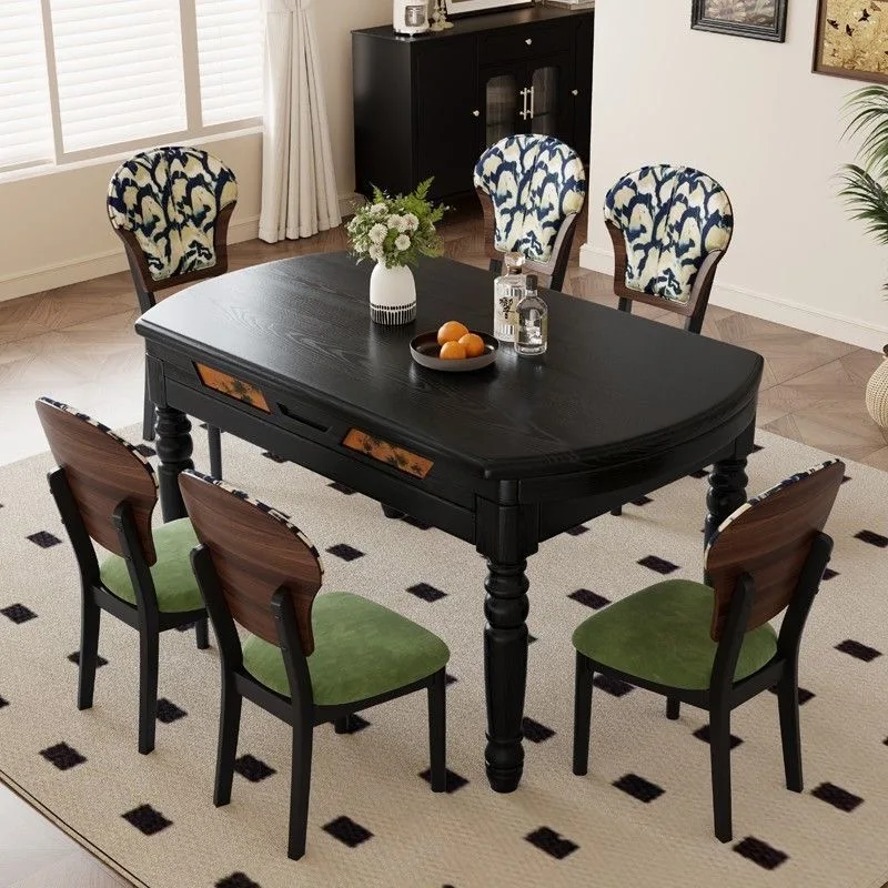 Countryside American Style Solid Wood Dining Table Set Wholesale Available