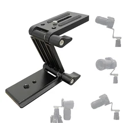 Portable Z Type Tilt Tripod Head Folding Tilt Foldable SLR Micro single Quick Release Plate Stand Holder Camera