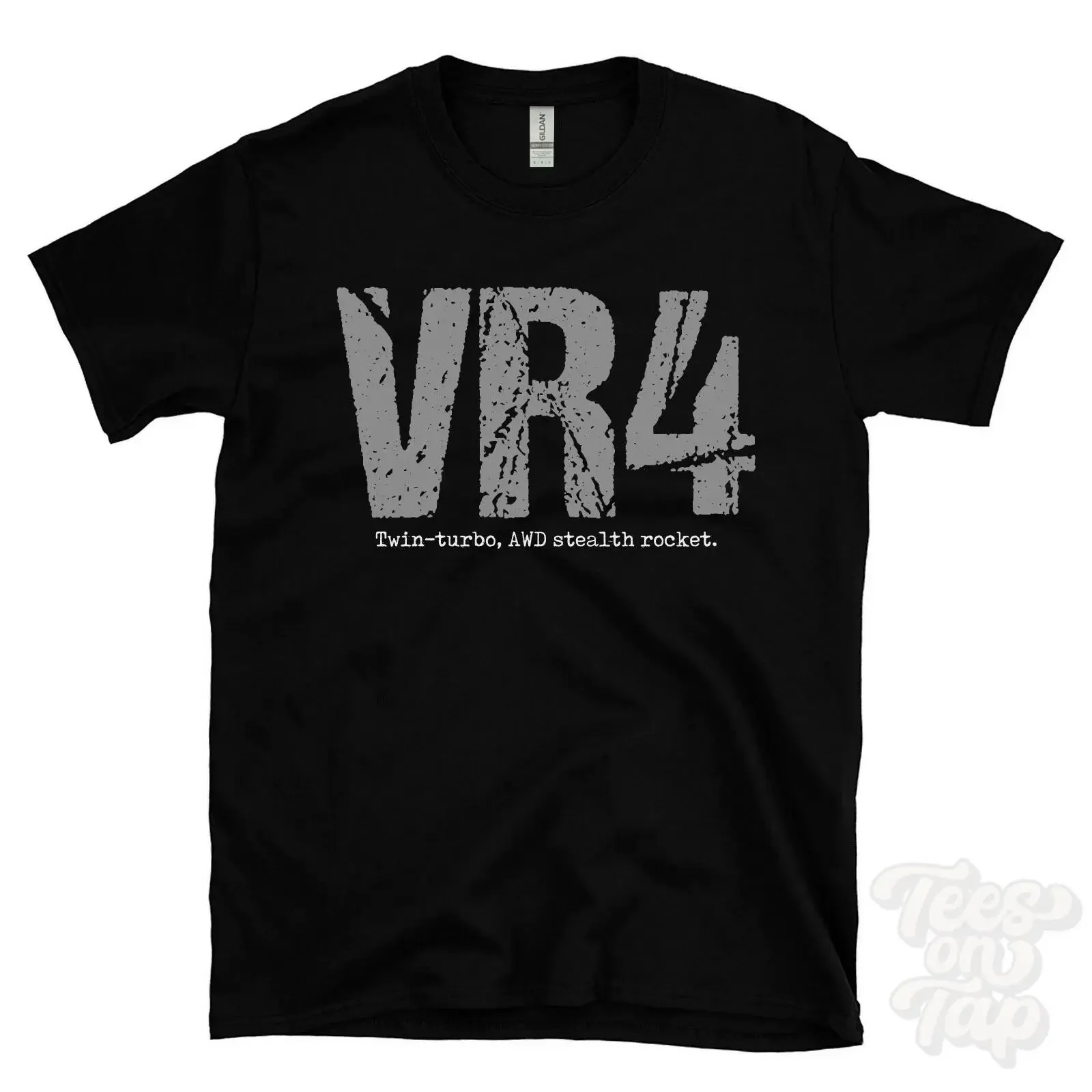 VR4 Twin Turbo All Wheel Drive Stealth Rocket T Shirt Car Driver  vintage Washed Soft fashion Casual homme Stylish Unisex