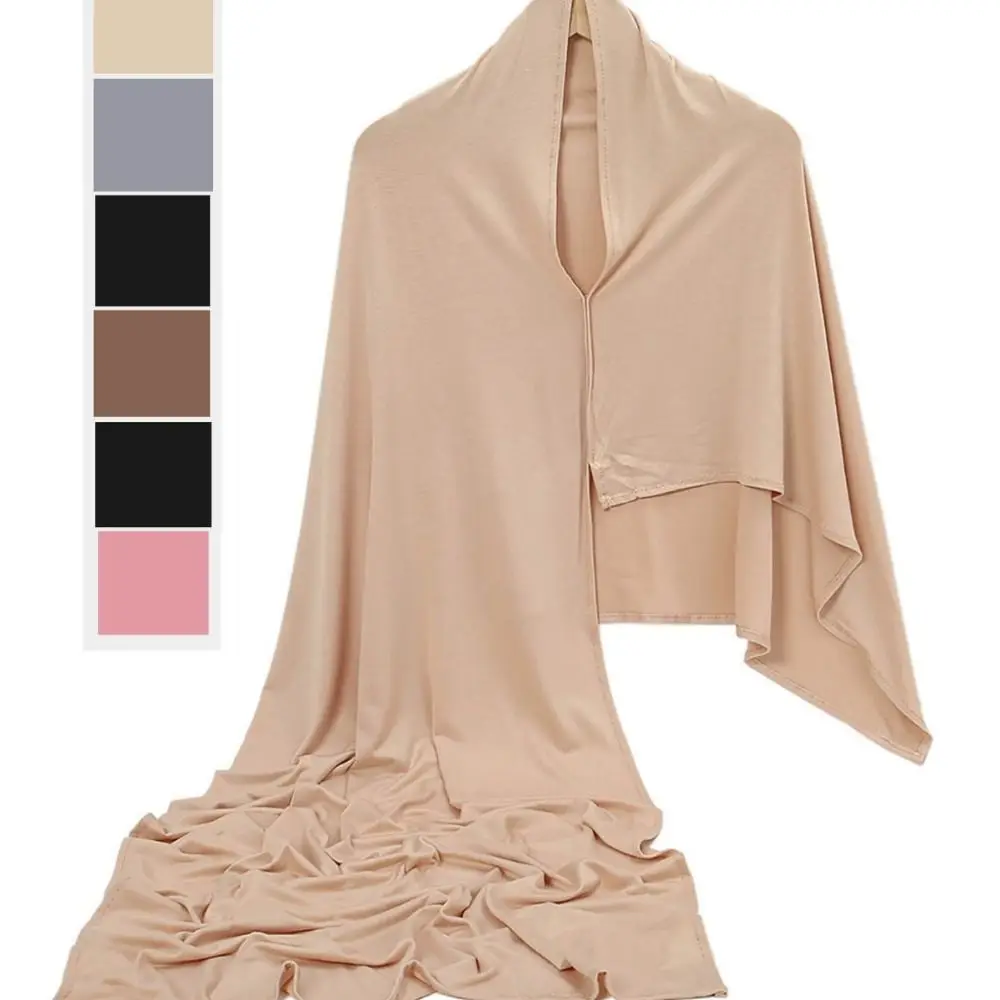 

Стильный мягкий модальный трикотаж, длинные накидки, элегантные шали, платки большого размера, хиджаб Femme