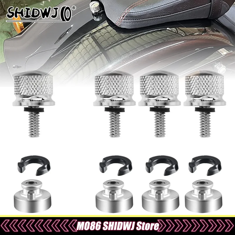 

4x Quick Release Rear Fender Seat Bolt Nut Kit Motorcycle Mount Screw Accessories