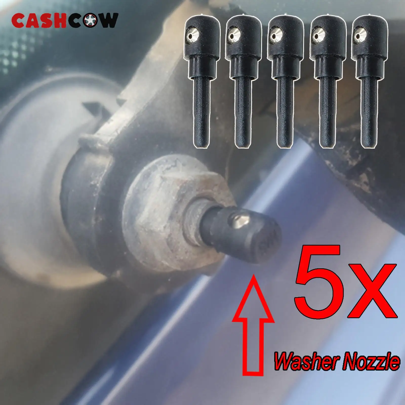 CASHCOW x5 Rear Windshield Washer Jet Nozzle For Skoda Fabia Superb Yeti Seat Alhambra Altea Arosa Exeo Ibiza Leon Toledo