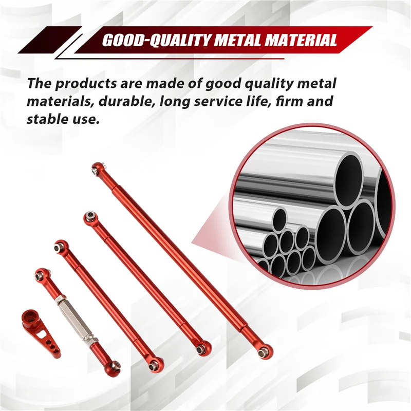 

Yd-For MN86S MN86 MN86KS MN86K MN G500 Upgrade Parts Metal Pull Rod Steering Servo Link Rod 1/12 RC Car Accessories