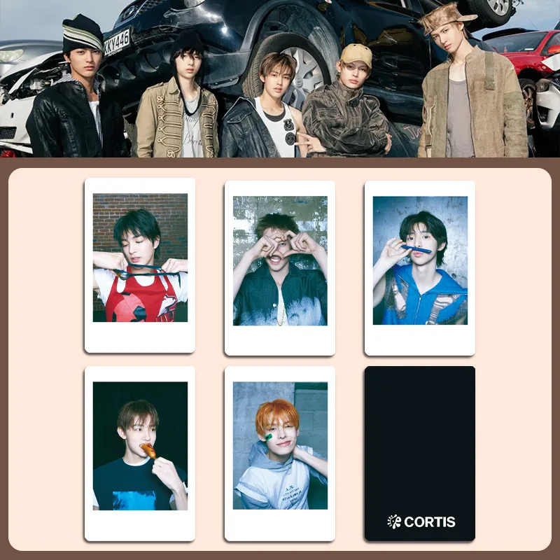 بطاقات صور Kpop CORTIS COLOR OUTSIDE THE LINES EP بطباعة مزدوجة الجوانب بطاقة LOMO مجموعة هدية لمحبي جيمس مارتن جوشون