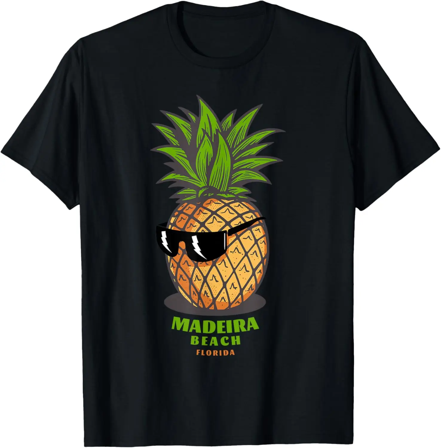 I Love Madeira Beach Florida FL Cute Pineapple Sunglasses T-Shirt