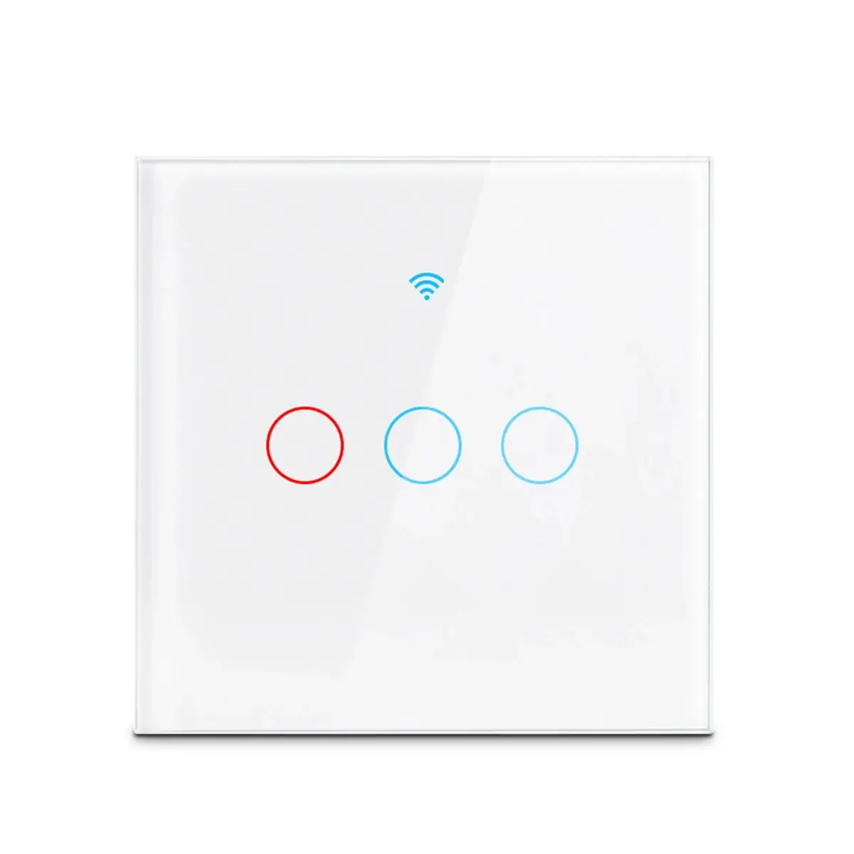 Tuya Wifi Slimme Lichtschakelaar EU 1/2/3Gang Touch Lichtschakelaar Geen Neutrale Draad Wandlamp schakelaars voor Alexa Google Spraakbesturing