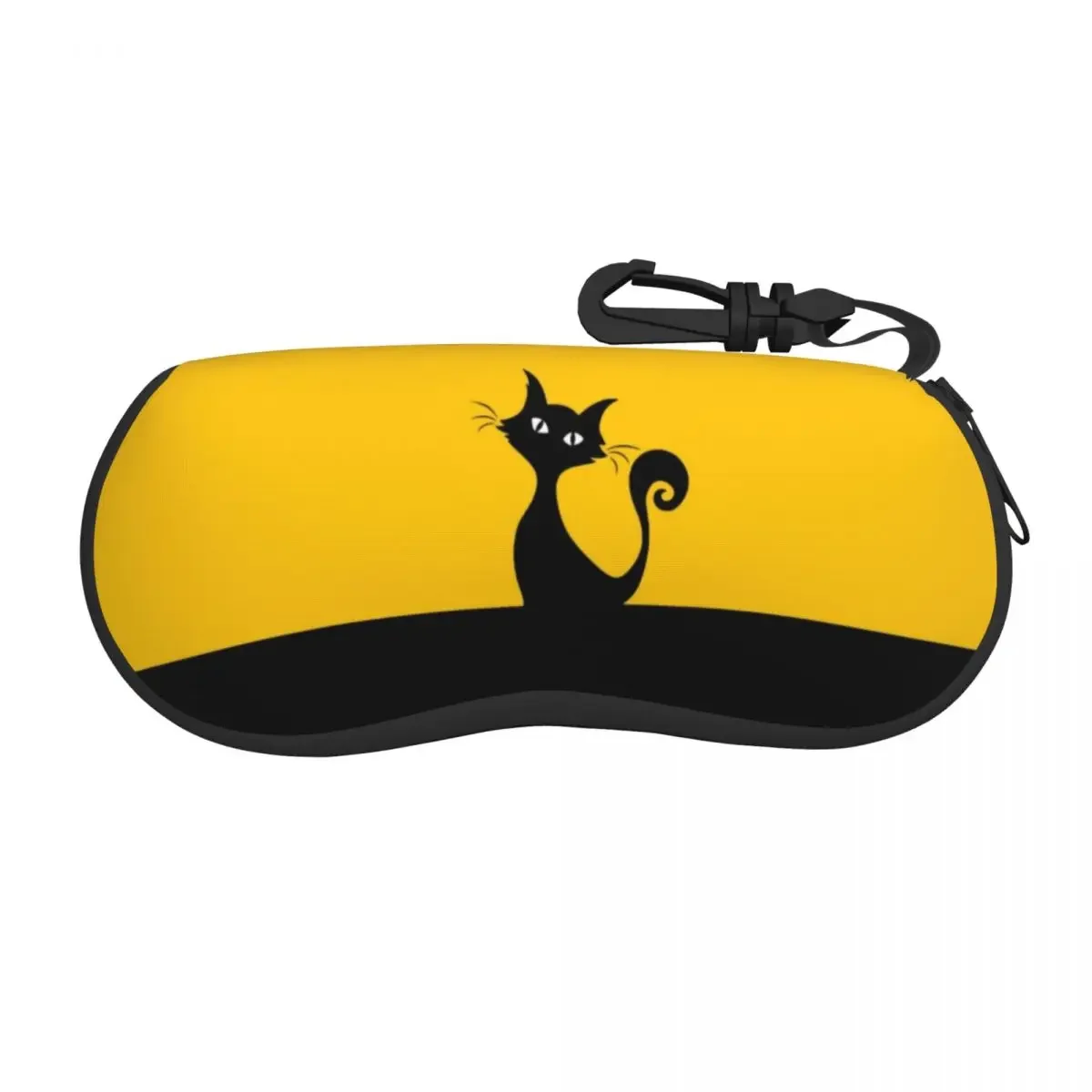 Custom Black Cat Hill Glasses Case Stylish Animal Cartoon Kitten Shell Eyeglasses Case Sunglasses Box