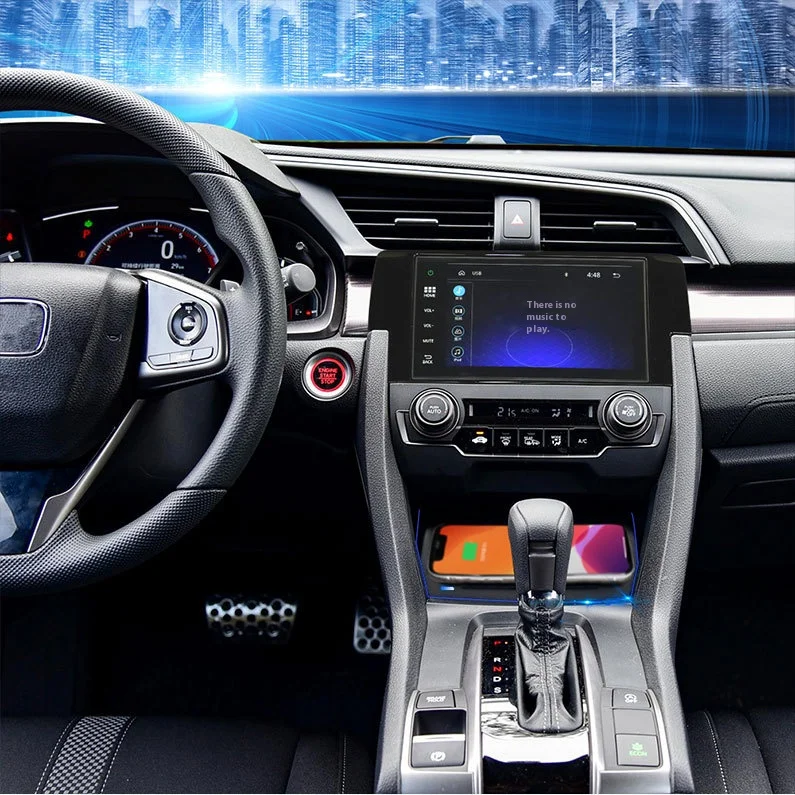 

The Latest 15W Wireless charger,Special on-board QI phone fast charging panel Car Accessories For honda civic 2016-2021