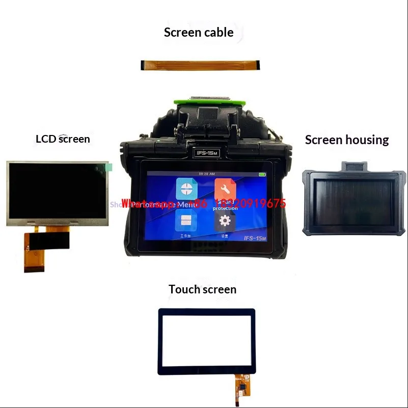 LCD Screen Display for INNO IFS-15M View 1 Fusion Splicer Touch Screen heating furnace Display screen cable Fiber pressure plate