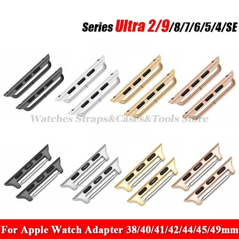 Watchband Connector for Apple Watch Ultra 2 49mm 45mm 44mm 42mm 38mm Adapter for iWatch Ultra Series 9 8 7 6 SE 5 4 3 2 1 Straps