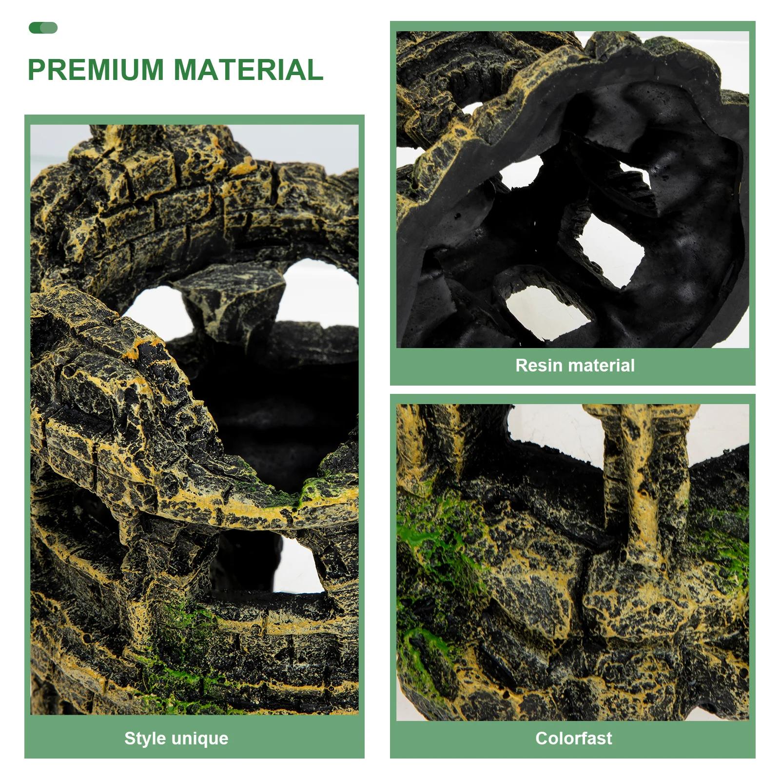 

Resin Roman Colosseum Aquarium Ornament Simulation Fish Tank Decoration Water Safe Hideout Decor Aquarium Landscape