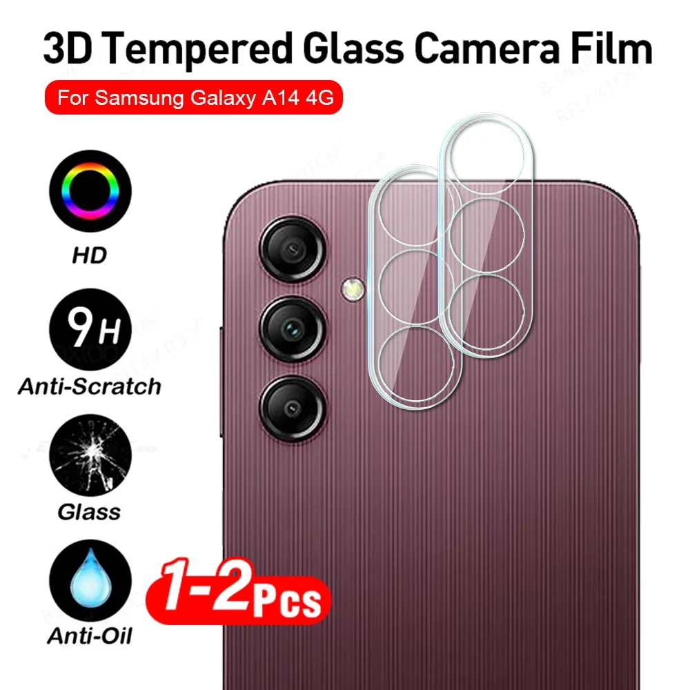 

1-2pcs 3D Clear Camera Protector For Samsung Galaxy A14 4G A34 A54 5G Sumsung A 54 34 14 Full Cover Lens Case Protective Glass