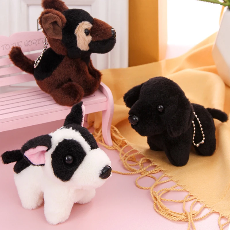 Buldogue francês Plush Toy Keychain, boneca de cachorro engraçada Pingente, divertido e adorável, decoração de mochila, presentes infantis, meninas, fofas, 1pc