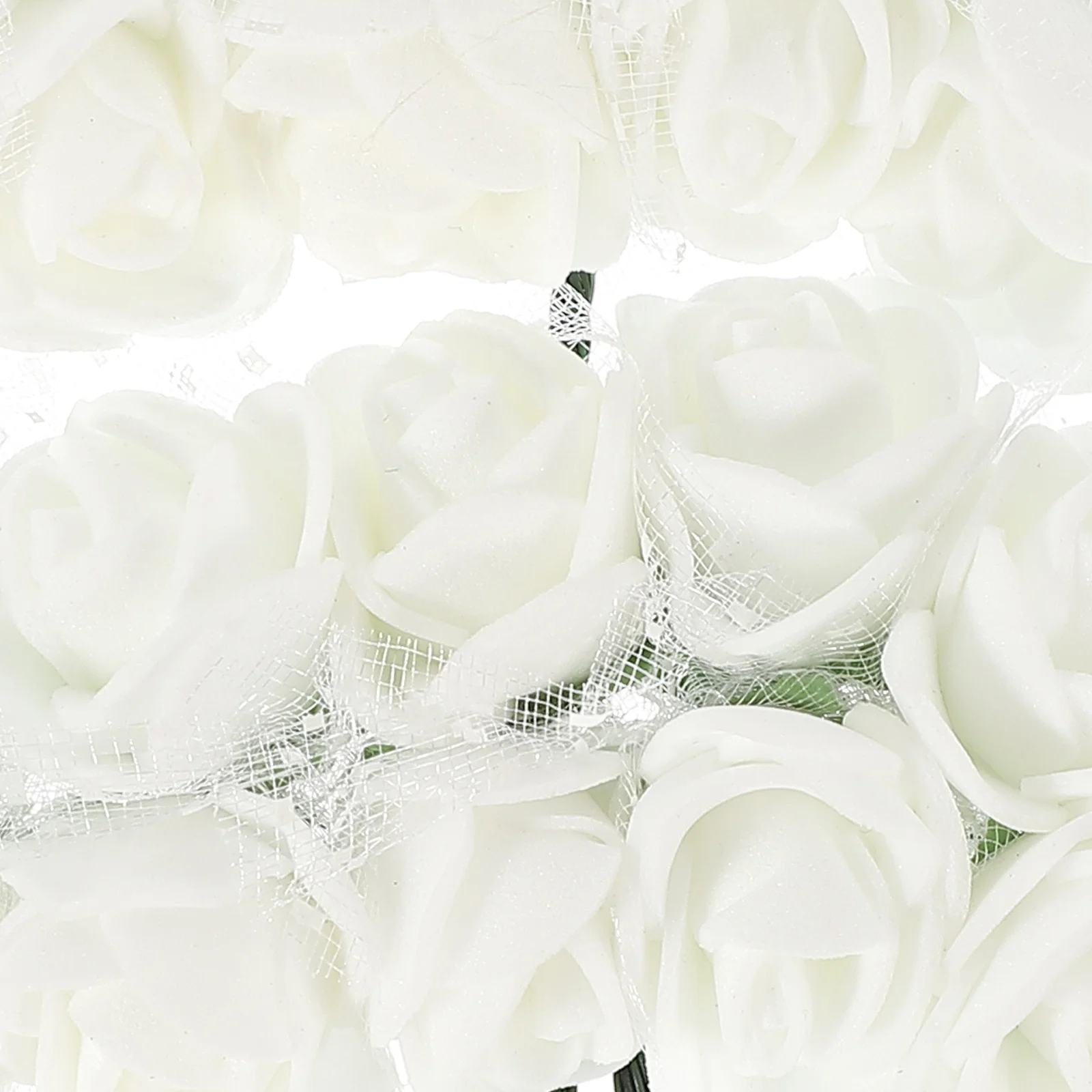 

144 Pcs Artificial Flowers for Decorations Rose Head Heads Realistic Hair Clips