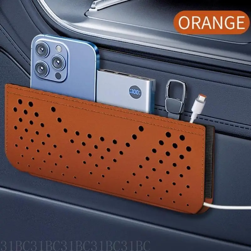 

652F Universal Car Organizers Adhesive Mesh Pouches for Phones and Small Items Easy Installation Efficient Space Utilization