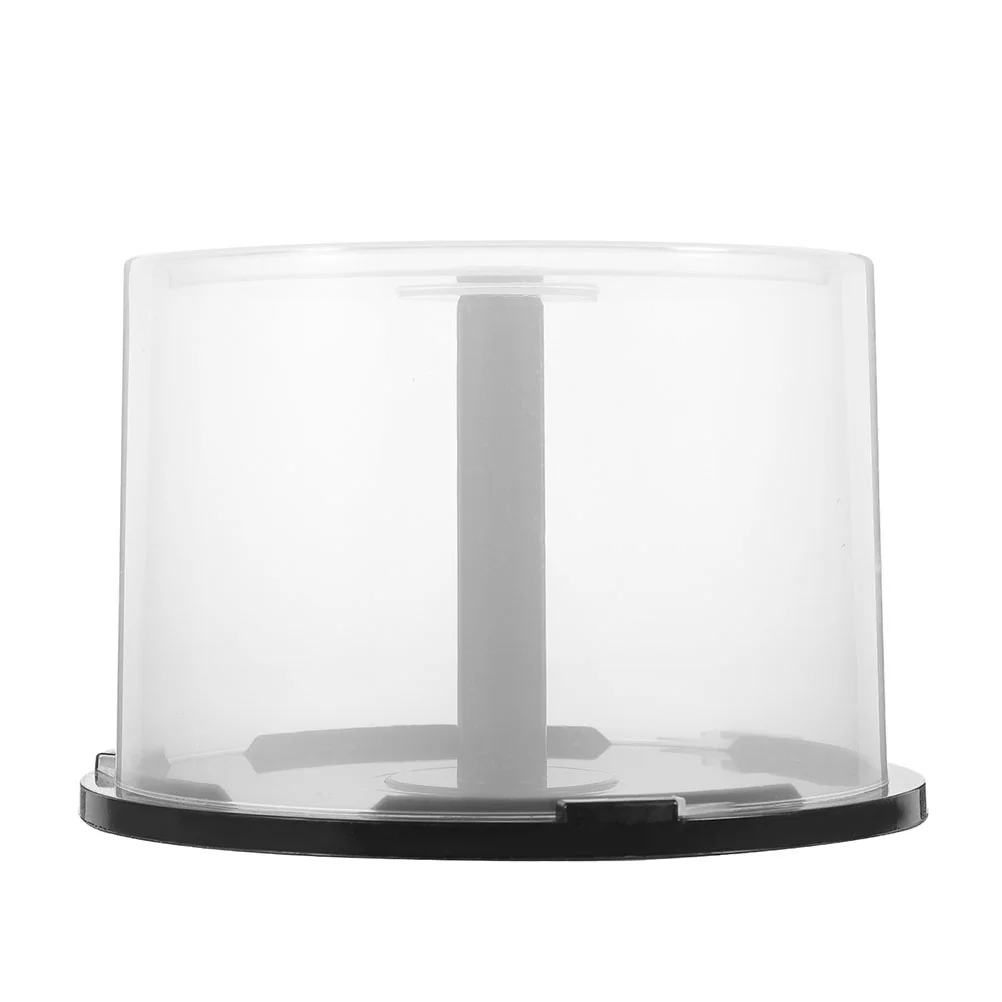 Cd Storage Box Column Storage Bucket Clear Plastic Cd Container Disc Holder With Lid cd storage rack cd storage units