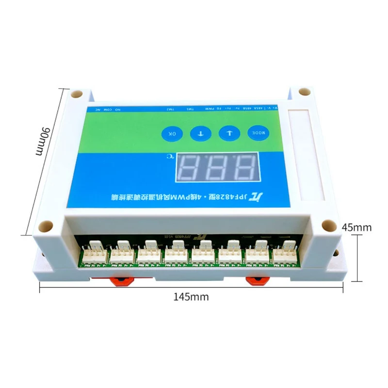 DC 12V 24V 48v 12A PWM Fan Speed Controller PLC temperature control switch EC fan governor speed regulation mute noise energy