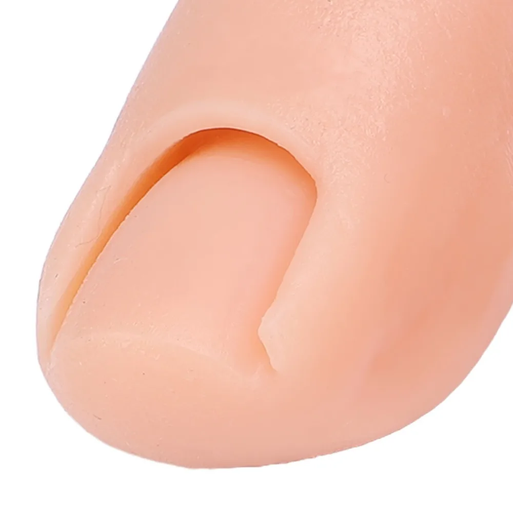 2pcs Silicone Silicone Practice Toes Model Flexible Artificial Toe Simulator Simulation Fake Toes Pedicure Practice Mannequin