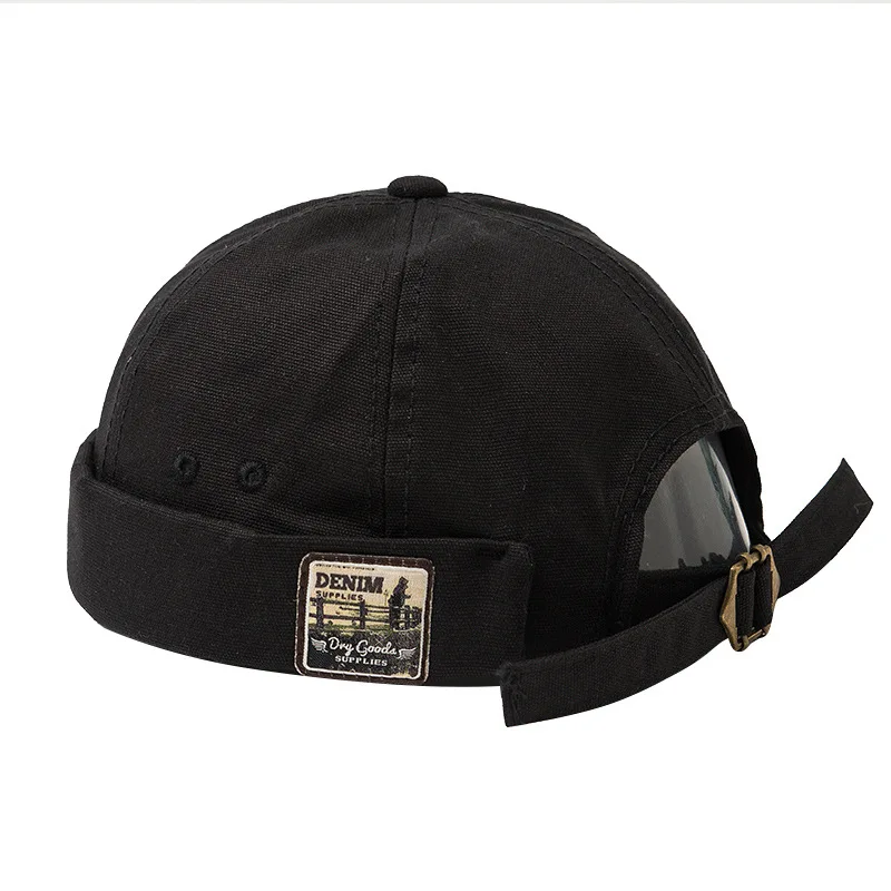 Korte Punkhoed Dames Trend Nieuwe Retro Brimless Meloen Huid Hoed Mode Veelzijdige Hoed Heren Street Hiphop Cap Zonder Vizier