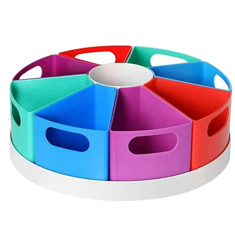 

Hot Trend-1 Piece Colorful Rotating Organizer Desk Organiser Pen Holder With Removable Bins
