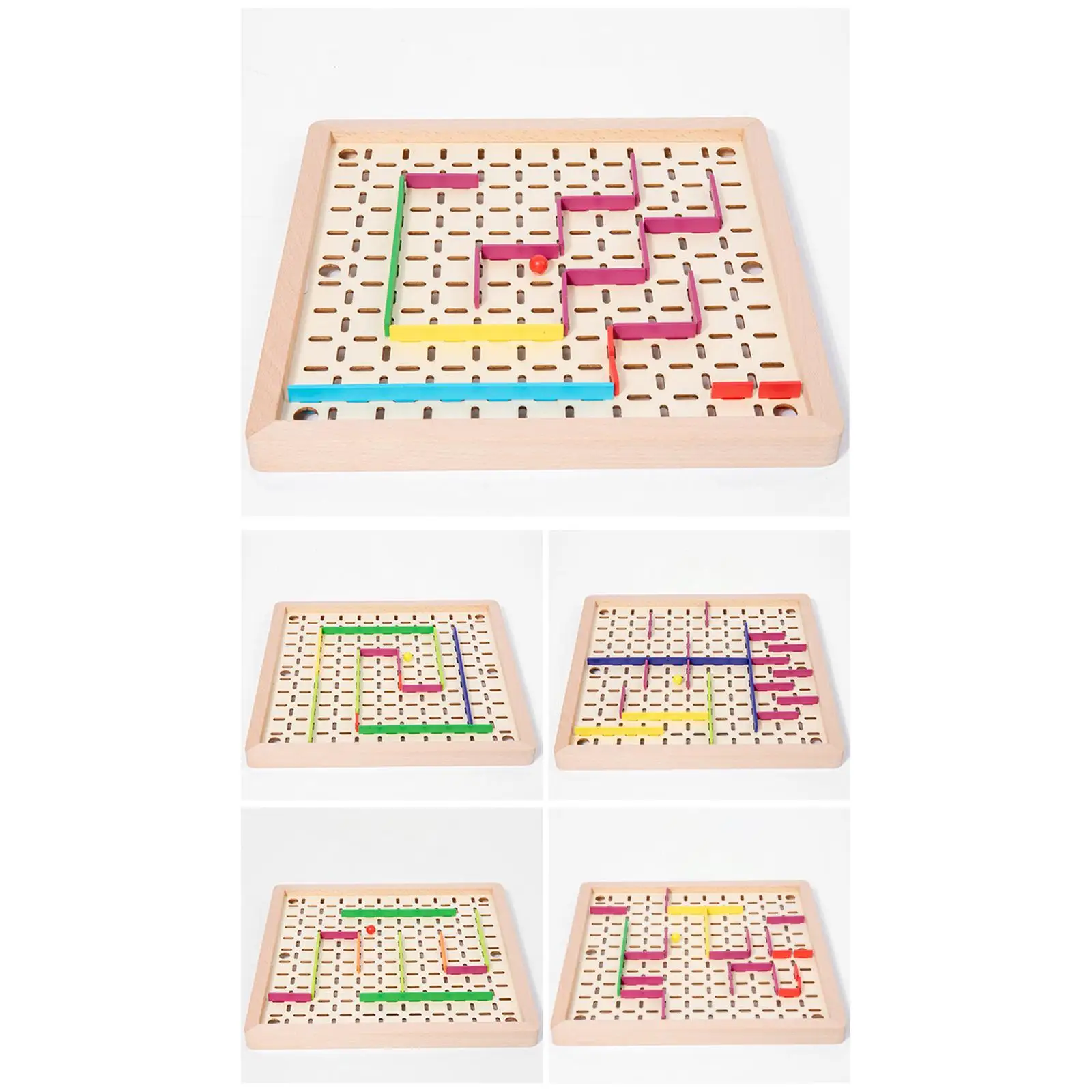 Juego de laberinto de aprendizaje de colores, juego de lógica de habilidades motoras finas, mesa de actividades, juguetes Montessori para niñas, niños, regalo de cumpleaños