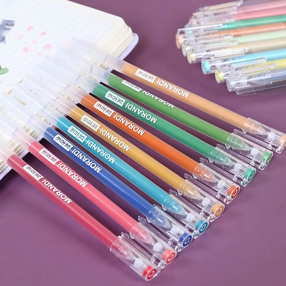 9Colors/Set Quick Drying Hand Accounting Pen Set Large-capacity Writing Tools Mark Pens Multi-color Highlighter Stationery