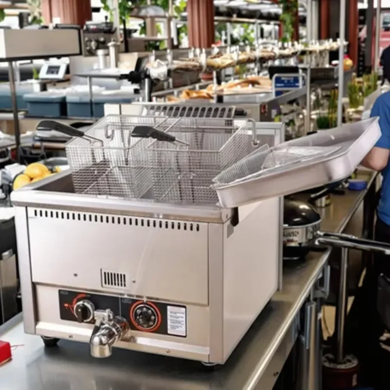 2026 Industrial Fryers Commercial Grade High Volume Deep Fryer With Multiple Baskets and Timers