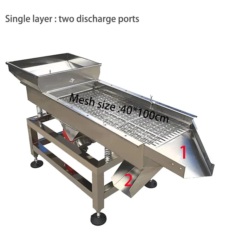 40 * 100cm Single and double layer sieve vibrating screen, electric screening machine, stainless steel screening machine