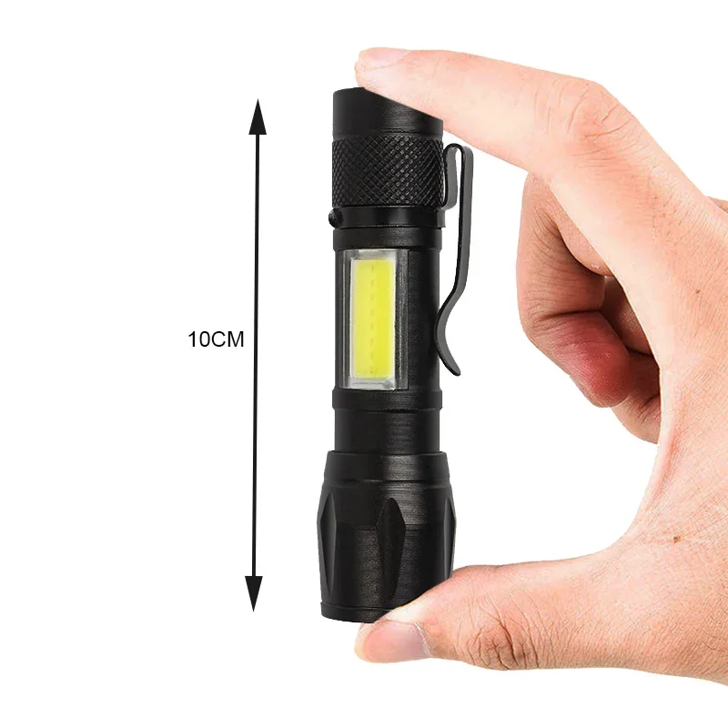 Built In Battery XP-G Q5 Zoom Focus Mini Led Flashlight Torch Lamp Lantern 2000Lumen Adjustable Penlight Waterproof T6 Led Light