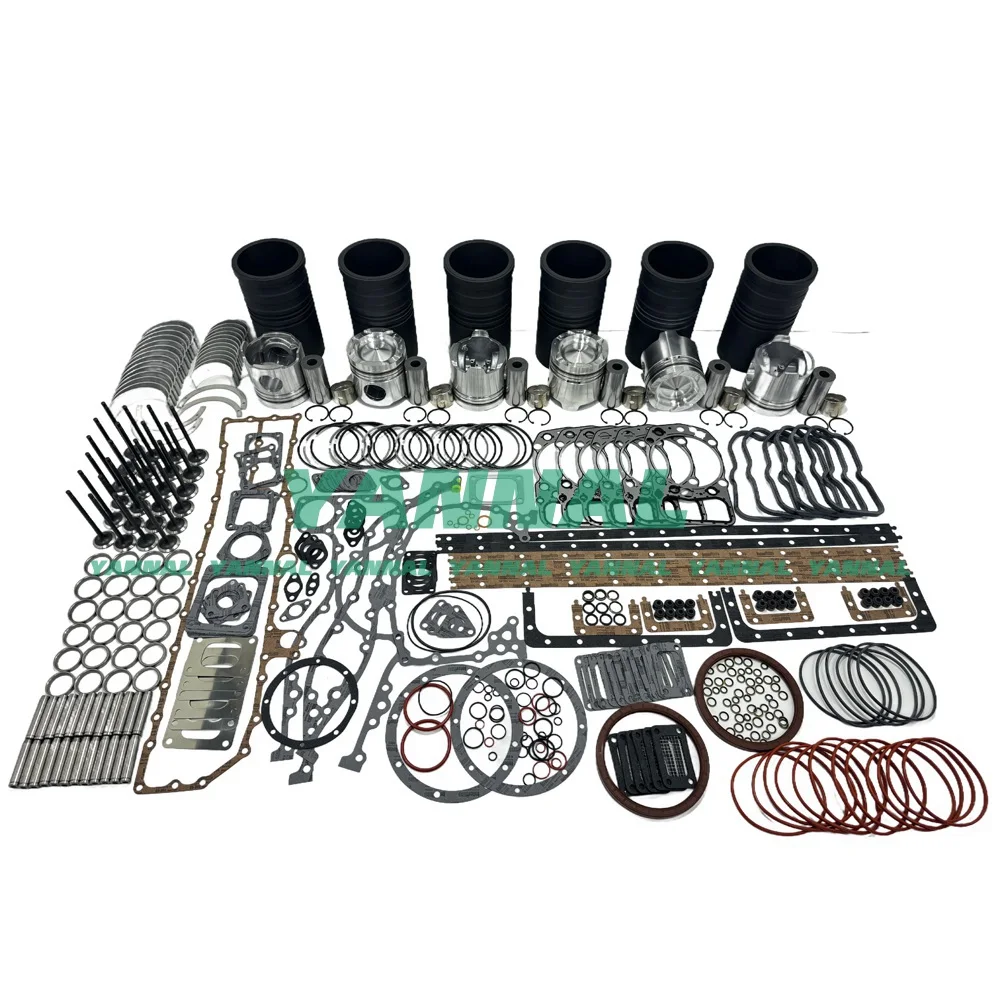 S6A3 Rebuild Overhaul Kit With Valves Engine Bearings Cylinder Liner Piston Rings Full Gasket Kit For Mitsubishi