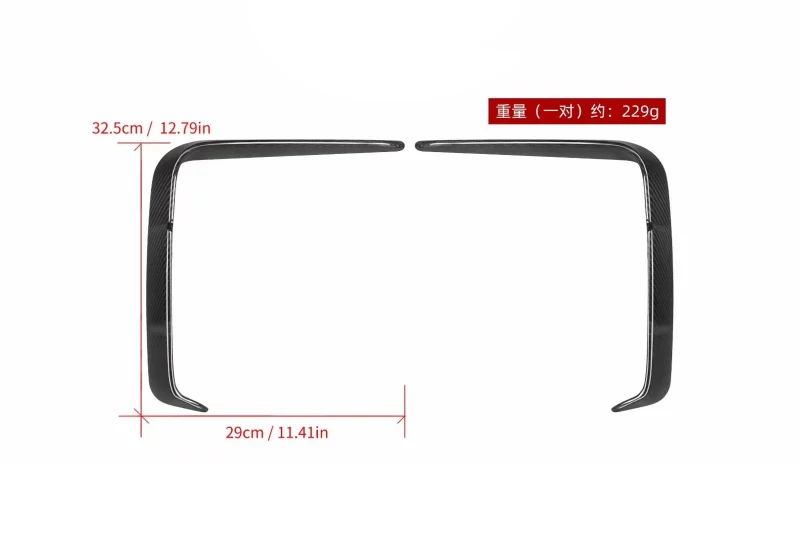 For 2021-2023 BMW 4-Series G22 G23 Prepreg Carbon Fiber Front Bumper Lip Canards