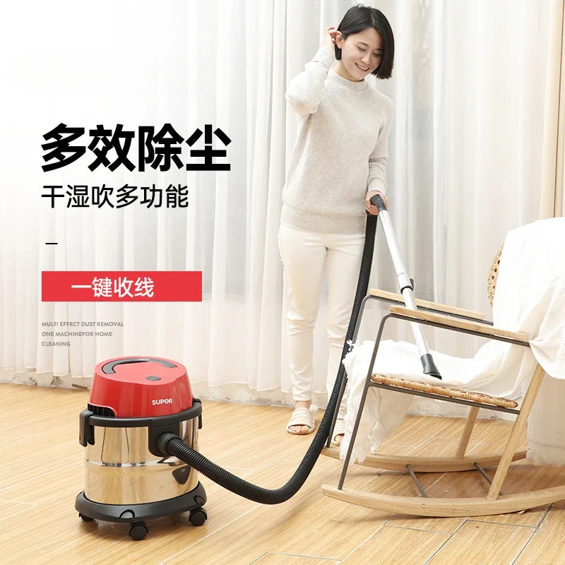 Barrel vacuum cleaner household large suction high power super strong wet and dry decoration commercial new